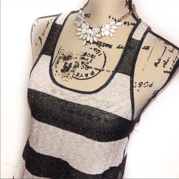 Betsey Johnson Tops - Betsy Johnson glitter tank top Black Friday deal